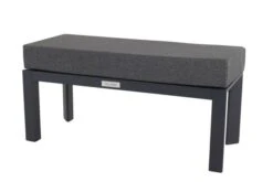 VILLANA Hocker / Fußablage, Schwarz/grau Meliert, Alu/Polyester, 100 X 46 X 46 Cm, Inkl. Kissen