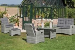 SUNNY SMART Roseville Loungegruppe, Rustic-vintage, Für 4 Personen, Inkl. Polster