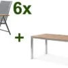 OUTFLEXX Esstischgarnitur, Edelstahl / FSC-Teak, Tisch 150x80cm, 6 Multipositionssessel, Taupe -Ausgewählte Gartenmöbelgeschäfte 1 17276.jpg
