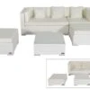 OUTFLEXX Loungemöbel-Set, Weiß, Polyrattan, 5 Personen, Wasserfeste Kissenbox, Inkl. Kaffeetisch -Ausgewählte Gartenmöbelgeschäfte 1 18228 BOX B.jpg