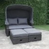 OUTFLEXX Fontana Loungebett, Grau, Polyrattan, Doppel-halbrund, Mit Unterschiebbaren Hockern, Dach Klappbar -Ausgewählte Gartenmöbelgeschäfte 1 18545.jpg