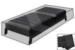 OUTFLEXX Premium Abdeckhaube, Für Liegen, Z.B. 16081/16082, Schwarz, 206x93x37 Cm, Wasserbeständig