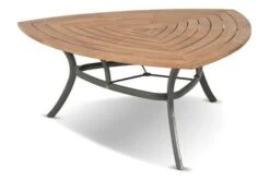 HARTMAN Triangular Esstisch, Xerix, Alu/FSC-Teak, 170x170x170cm