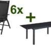 DOPPLER Expert Esstischgarnitur, Anthrazit/schwarz, Alu/Textilene, 6 Multipositionssessel, 150-210x90cm -Ausgewählte Gartenmöbelgeschäfte 1 18960.jpg