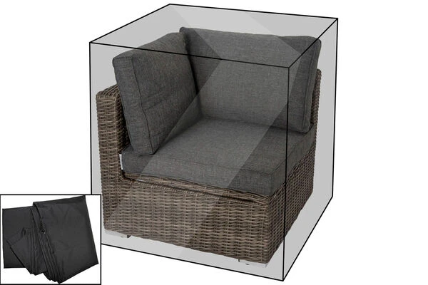 OUTFLEXX Premium Abdeckhaube, Für TheBox Eckelement 18362-1/-2, Schwarz, 85x85x68 Cm, Wasserbeständig 3 OUTFLEXX Premium Abdeckhaube, Für TheBox Eckelement 18362-1/-2, Schwarz, 85x85x68 Cm, Wasserbeständig