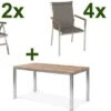 STERN Cardiff Esstischgruppe, Silber/taupe, Edelstahl/Teak, Tisch 150 X 80 Cm, 4 Stapel-, 2 Multipositionssessel -Ausgewählte Gartenmöbelgeschäfte 1 19723.jpg