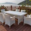 OUTFLEXX Dining Set, Weiß, Polyrattan, Tisch 200x95cm, Spraystone, 6mm, 6 Sessel 2 OUTFLEXX Dining Set, Weiß, Polyrattan, Tisch 200x95cm, Spraystone, 6mm, 6 Sessel -Ausgewählte Gartenmöbelgeschäfte 1 20670.jpg