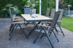 HARTMAN Sondermodell Xanadu / Aruba Set, Xerix/anthrazit, Alu/Glaskeramik, 8 Multipos, 220/280x100cm