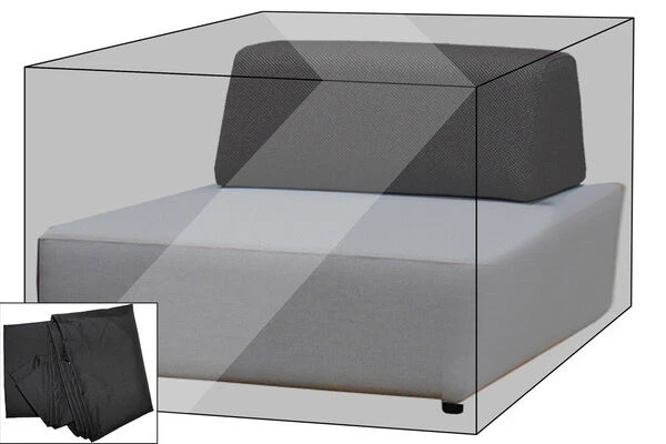 OUTFLEXX Premium Abdeckhaube Für Lounge-Element, Z.B. Maui Lounge, 107x107x65cm, Wasserbeständig, Schwarz 3 OUTFLEXX Premium Abdeckhaube Für Lounge-Element, Z.B. Maui Lounge, 107x107x65cm, Wasserbeständig, Schwarz