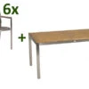 STERN Cardiff Esstischgarnitur, Silber/silbergrau, Edelstahl/Textilen/FSC-Teak, 162/220 X 90 Cm, Butterfly-Auszug, 6 Stapelsessel -Ausgewählte Gartenmöbelgeschäfte 1 22465.jpg