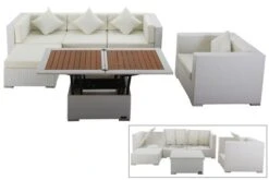 OUTFLEXX Loungemöbel-Set, Weiß, Polyrattan, Für 5 Personen, Inkl. Loungetisch, Wasserfeste Kissenbox -Ausgewählte Gartenmöbelgeschäfte 1 2523 BOX D.jpg