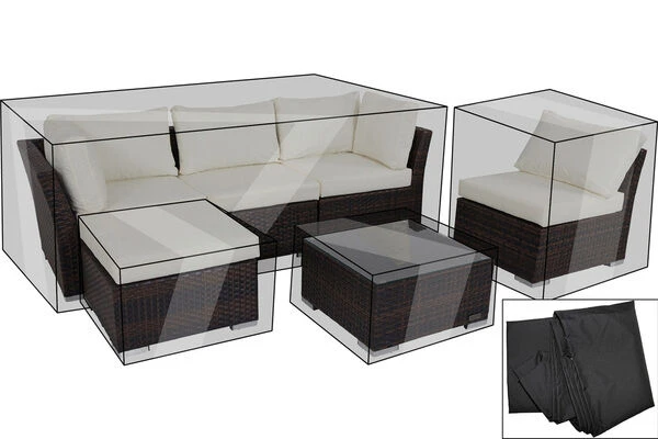 OUTFLEXX Premium Abdeckhaube Für Sofaset 7759-BOX (bis Version 2016, 4tlg. Gestellt), Schwarz, Wasserbeständig 3 OUTFLEXX Premium Abdeckhaube Für Sofaset 7759-BOX (bis Version 2016, 4tlg. Gestellt), Schwarz, Wasserbeständig