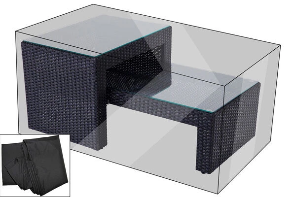 OUTFLEXX Premium Abdeckhaube Für Doppel-Couchtisch: 7768, 7769, 7770, Schwarz, Wasserbeständig 3 OUTFLEXX Premium Abdeckhaube Für Doppel-Couchtisch: 7768, 7769, 7770, Schwarz, Wasserbeständig