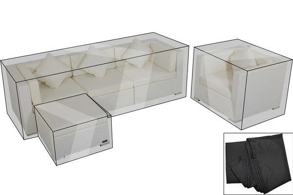 OUTFLEXX Premium Abdeckhauben-Set Für Lounge TheBox-B: 1077 / 1713 / 2523/ 16065, Schwarz, Wasserbeständig, Ab 2015er Version 3 OUTFLEXX Premium Abdeckhauben-Set Für Lounge TheBox-B: 1077 / 1713 / 2523/ 16065, Schwarz, Wasserbeständig, Ab 2015er Version