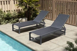 OUTFLEXX Liege, Anthrazit Matt/schwarz, Alu/Textilene, 190x62x34cm, Rückenlehne Verstellbar -Ausgewählte Gartenmöbelgeschäfte 20394 02.jpg