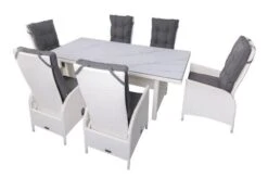 OUTFLEXX Dining Set, Weiß, Polyrattan, Tisch 200x95cm, Spraystone 6mm, 6 Dining Sessel Verstellbar -Ausgewählte Gartenmöbelgeschäfte 20 20672.jpg