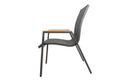 OUTFLEXX Stapelstuhl, Anthrazit Matt, Aluminium/Holzimitat, 70x56x89cm -Ausgewählte Gartenmöbelgeschäfte 21297 3.jpg