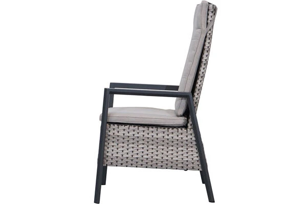 Ploß Louvra 2 Design-Diningsessel, Natur-anthrazit, Polyrattan, 59x72x111cm, Rücken Stufenlos Verstellbar 7 Ploß Louvra 2 Design-Diningsessel, Natur-anthrazit, Polyrattan, 59x72x111cm, Rücken Stufenlos Verstellbar – Bild 5