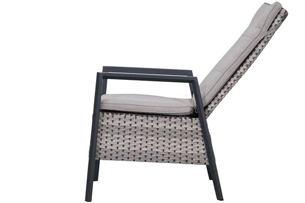 Ploß Louvra 2 Design-Diningsessel, Natur-anthrazit, Polyrattan, 59x72x111cm, Rücken Stufenlos Verstellbar 9 Ploß Louvra 2 Design-Diningsessel, Natur-anthrazit, Polyrattan, 59x72x111cm, Rücken Stufenlos Verstellbar – Bild 7