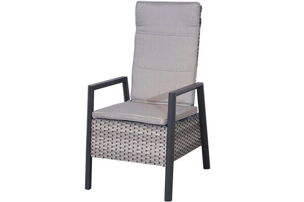 Ploß Louvra 2 Design-Diningsessel, Natur-anthrazit, Polyrattan, 59x72x111cm, Rücken Stufenlos Verstellbar 3 Ploß Louvra 2 Design-Diningsessel, Natur-anthrazit, Polyrattan, 59x72x111cm, Rücken Stufenlos Verstellbar