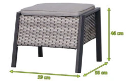 Ploß Louvra 2 Design-Fußhocker, Natur-anthrazit, Polyrattan, 59x55x46cm, Inkl. Polster -Ausgewählte Gartenmöbelgeschäfte 21623 5.jpg