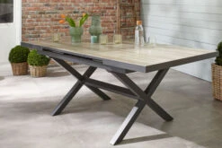 Ploß Louvra Auszugs-Dining-Tisch, Anthrazit/Holzoptik, Alu/Keramik, 160/210x100,5cm, Tischplatte Aus Keramikfliesen -Ausgewählte Gartenmöbelgeschäfte 21629 2.jpg