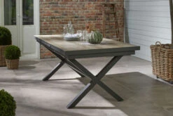 Ploß Louvra Auszugs-Dining-Tisch, Anthrazit/Holzoptik, Alu/Keramik, 160/210x100,5cm, Tischplatte Aus Keramikfliesen -Ausgewählte Gartenmöbelgeschäfte 21629 3.jpg