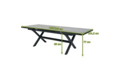 Ploß Louvra Auszugs-Dining-Tisch, Anthrazit/Holzoptik, Alu/Keramik, 160/210x100,5cm, Tischplatte Aus Keramikfliesen -Ausgewählte Gartenmöbelgeschäfte 21629 5.jpg