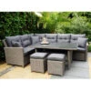 Ploß Vigo Dining-Lounge, Stahlgrau-meliert, Polyrattan, 7 Tlg., 5-6 Pers., 146x85cm, Inkl. Polster -Ausgewählte Gartenmöbelgeschäfte 21634 1.jpg