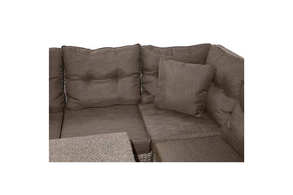 Ploß Rabida Dining-Lounge, Champagner-meliert, Polyrattan, 7 Tlg., 5-6 Pers., 146x85cm, Inkl. Polster 8 Ploß Rabida Dining-Lounge, Champagner-meliert, Polyrattan, 7 Tlg., 5-6 Pers., 146x85cm, Inkl. Polster – Bild 6