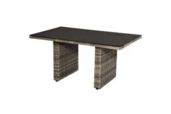 Ploß Rabida Lounge-Tisch, Champagner-meliert, Polyrattan, 140x85cm, Glasplatte In Steinoptik -Ausgewählte Gartenmöbelgeschäfte 21637 2.jpg