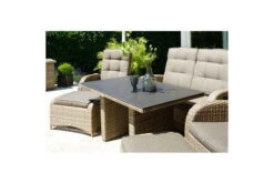 Ploß Rabida Lounge-Tisch, Champagner-meliert, Polyrattan, 140x85cm, Glasplatte In Steinoptik -Ausgewählte Gartenmöbelgeschäfte 21637 8.jpg