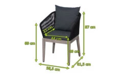 Ploß Arendal Diningsessel, Schwarz/grau, Rope/FSC-Akazie, 58,5x61,5x87cm, Inkl. Polster -Ausgewählte Gartenmöbelgeschäfte 21640 5.jpg