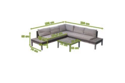 Ploß Arendal Ecklounge-Set, Vintage-Look, Polyrattan/FSC-Akazie, 4 Tlg., 4-5 Pers., 75x75cm, Inkl. Polster -Ausgewählte Gartenmöbelgeschäfte 21642 5.jpg