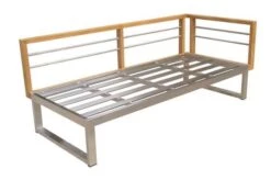 OUTFLEXX Ecklounge, Natur/grau, Edelstahl/Teak, 5 Personen, Inklusive Sessel Und Tisch 110 X 60 Cm, Lehne Links -Ausgewählte Gartenmöbelgeschäfte 21650 4.JPG 2
