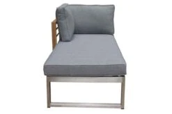 OUTFLEXX Ecklounge, Natur/grau, Edelstahl/Teak, 5 Personen, Inklusive Sessel Und Tisch 110 X 60 Cm, Lehne Links -Ausgewählte Gartenmöbelgeschäfte 21652 11.JPG 2