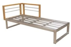OUTFLEXX Ecklounge, Natur/grau, Edelstahl/Teak, 5 Personen, Inklusive Sessel Und Tisch 110 X 60 Cm, Lehne Links -Ausgewählte Gartenmöbelgeschäfte 21652 4.JPG 2