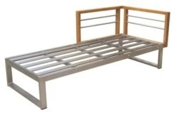 OUTFLEXX Ecklounge, Natur/grau, Edelstahl/Teak, 5 Personen, Inklusive Sessel Und Multifunktionstisch 100 X 70 Cm, Lehne Links -Ausgewählte Gartenmöbelgeschäfte 21652 7.JPG 1