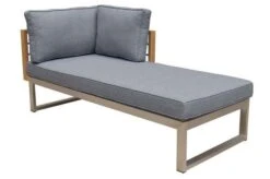 OUTFLEXX Ecklounge, Natur/grau, Edelstahl/Teak/Keramik, 5 Personen, Inklusive Sessel Und Multifunktionstisch 100 X 70 Cm, Lehne Links -Ausgewählte Gartenmöbelgeschäfte 21652 8.jpg