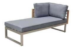 OUTFLEXX Ecklounge, Natur/grau, Edelstahl/Teak, 5 Personen, Inklusive Sessel Und Multifunktionstisch 100 X 70 Cm, Lehne Links -Ausgewählte Gartenmöbelgeschäfte 21652 9 1.jpg 1