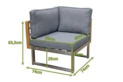 OUTFLEXX Eckelement, Natur / Grau, FSC-Teak / Edelstahl / Olefin, 74x74x64 Cm 15 OUTFLEXX Eckelement, Natur / Grau, FSC-Teak / Edelstahl / Olefin, 74x74x64 Cm -Ausgewählte Gartenmöbelgeschäfte 21653 5 mass.jpg