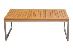 OUTFLEXX Kaffeetisch, Natur, FSC-Teak / Edelstahl, 110x60x40 Cm -Ausgewählte Gartenmöbelgeschäfte 21655 4.JPG