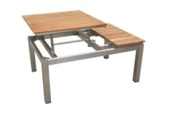 OUTFLEXX Multifunktionstisch, Natur, FSC-Teak / Edelstahl, 100/118x70/90x45/60cm, Platten Mehrfach Verstellbar -Ausgewählte Gartenmöbelgeschäfte 21656 16.JPG