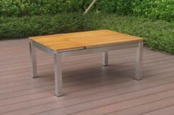 OUTFLEXX Multifunktionstisch, Natur, FSC-Teak / Edelstahl, 100/118x70/90x45/60cm, Platten Mehrfach Verstellbar -Ausgewählte Gartenmöbelgeschäfte 21656 2.JPG