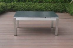 OUTFLEXX Multifunktionstisch, Grau Marmoriert, Glaskeramik / Edelstahl, 100/118x70/90x45/60cm, Platten Mehrfach Verstellbar -Ausgewählte Gartenmöbelgeschäfte 21657 14.JPG