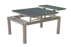 OUTFLEXX Ecklounge, Natur/grau, Edelstahl/Teak/Keramik, 5 Personen, Inklusive Sessel Und Multifunktionstisch 100 X 70 Cm, Lehne Links -Ausgewählte Gartenmöbelgeschäfte 21657 7.JPG