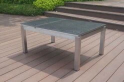 OUTFLEXX Multifunktionstisch, Grau Marmoriert, Glaskeramik / Edelstahl, 100/118x70/90x45/60cm, Platten Mehrfach Verstellbar -Ausgewählte Gartenmöbelgeschäfte 21657 8.JPG