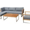 OUTFLEXX Ecklounge, Natur/grau, Edelstahl/Teak, 5 Personen, Inklusive Sessel Und Tisch 110 X 60 Cm, Lehne Links -Ausgewählte Gartenmöbelgeschäfte 21660 1.jpg