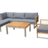 OUTFLEXX Ecklounge, Natur/grau, Edelstahl/Teak, 5 Personen, Inklusive Sessel Und Multifunktionstisch 100 X 70 Cm, Lehne Links -Ausgewählte Gartenmöbelgeschäfte 21661 1.jpg