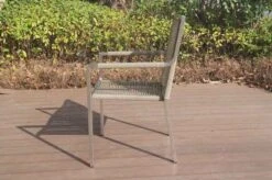 OUTFLEXX Stapelsessel, Grau, Edelstahl / Rope, 63x57x91 Cm -Ausgewählte Gartenmöbelgeschäfte 21671 6.JPG